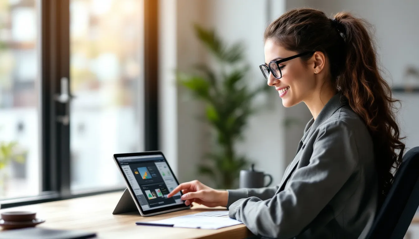 expert giving advice in home office