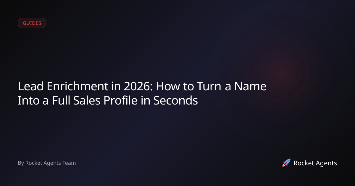 Lead Enrichment in 2026: How to Turn a Name Into a Full Sales Profile ...